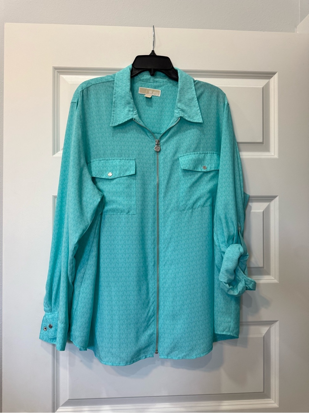 MICHAEL Michael Kors Zip-Up Utility Blouse